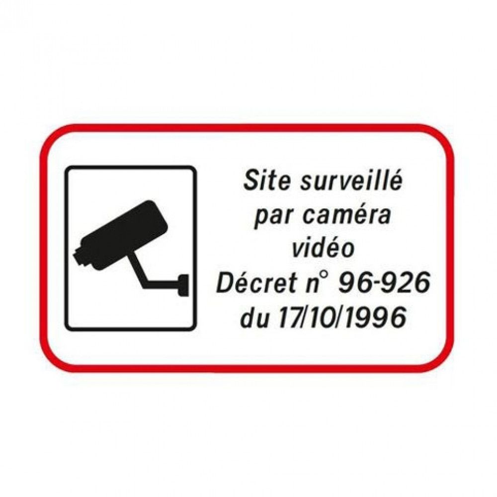 Panneau signalétique  "Site surveillé par caméra vidéo" 
