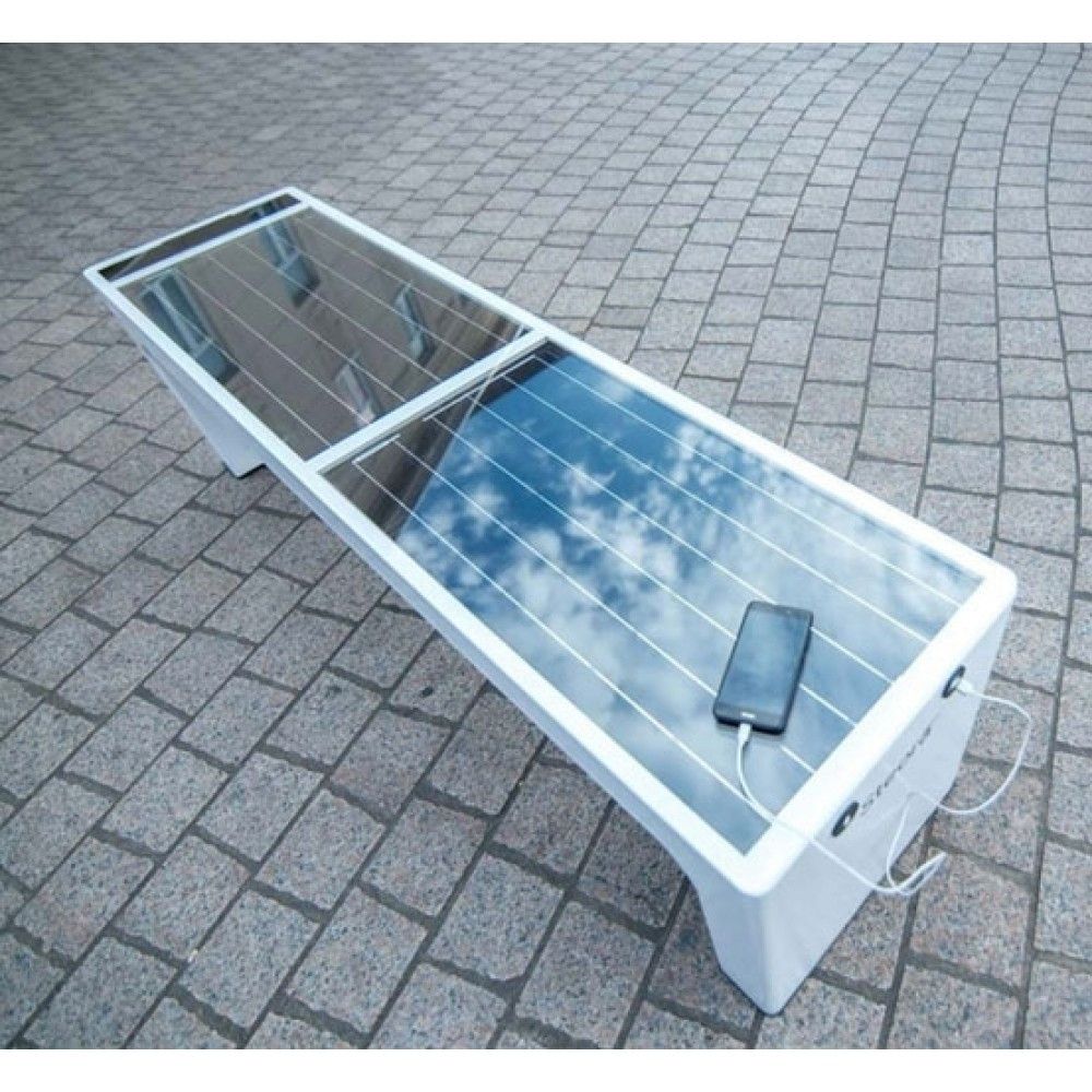 banc urbain intelligent connecté solaire